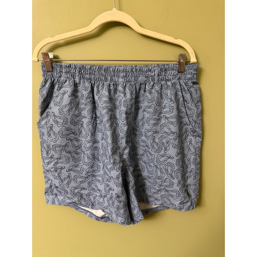 Local Boy Outfitters Mens Oyster Shell Print Swim Trunks Blue Large L